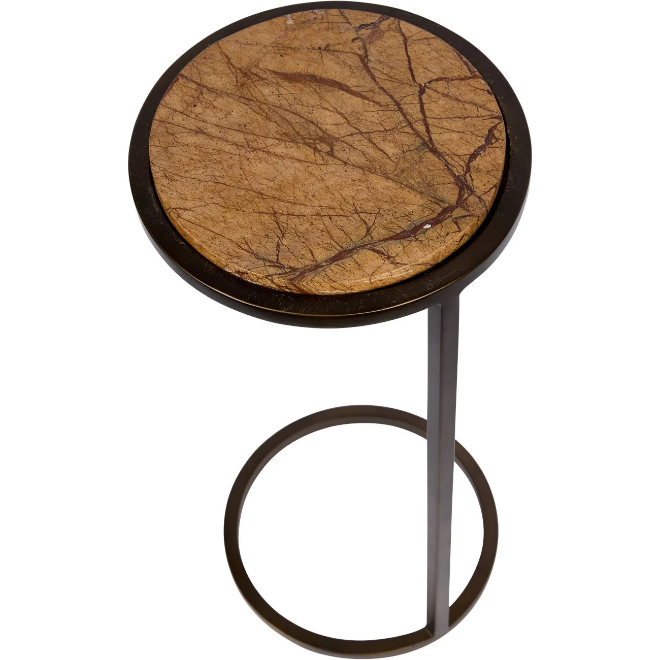 Luna Accent Table Forest Brown Marble