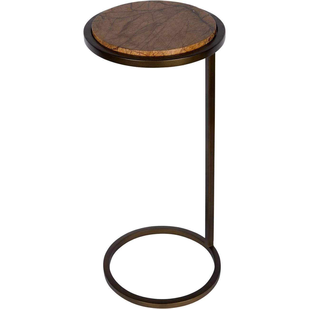 Luna Accent Table Forest Brown Marble
