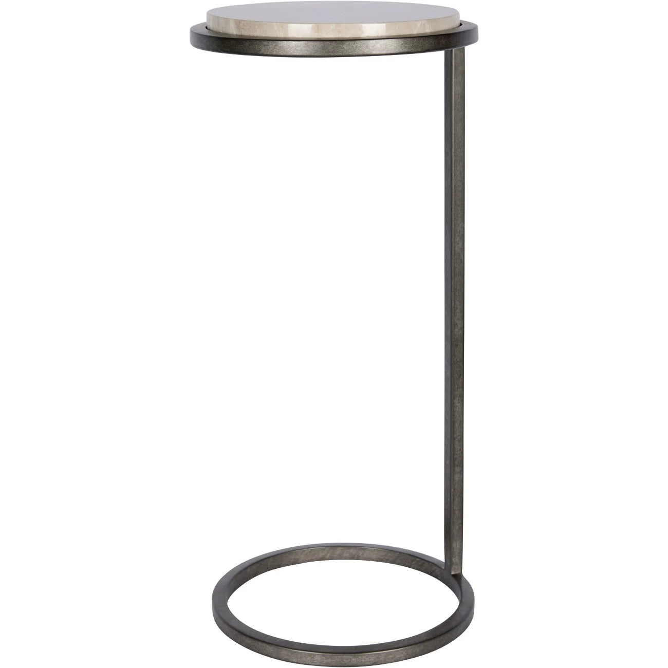 Luna Accent Table Grey Emperado Marble