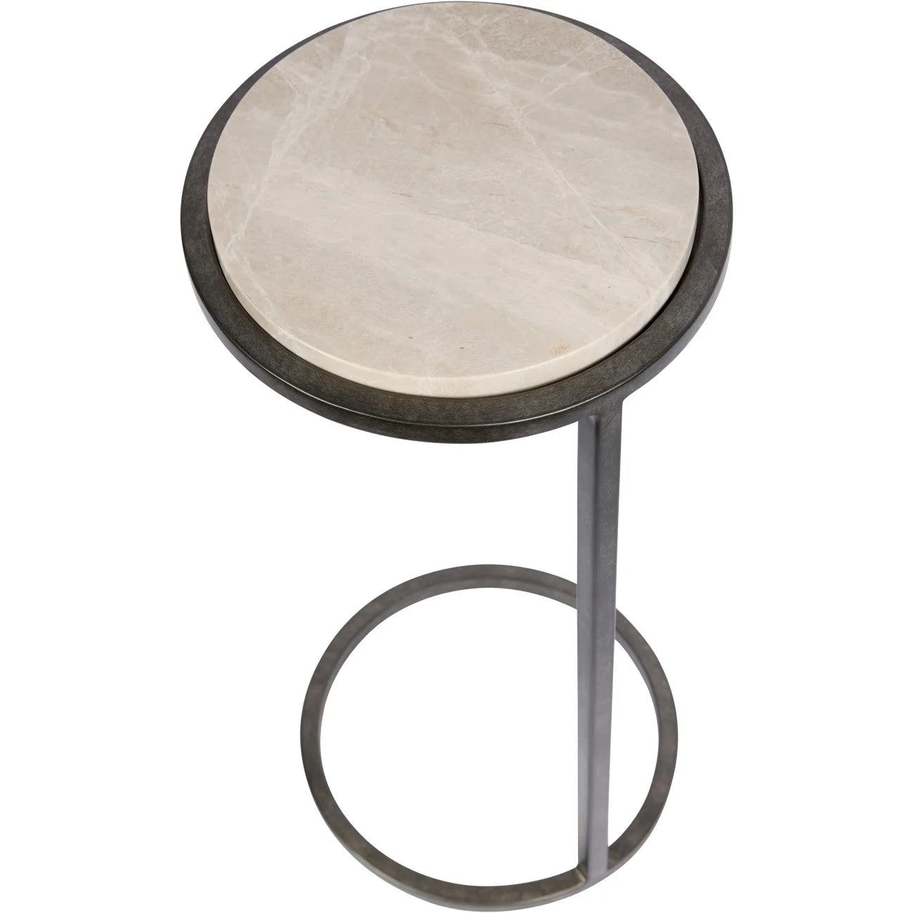 Luna Accent Table Grey Emperado Marble