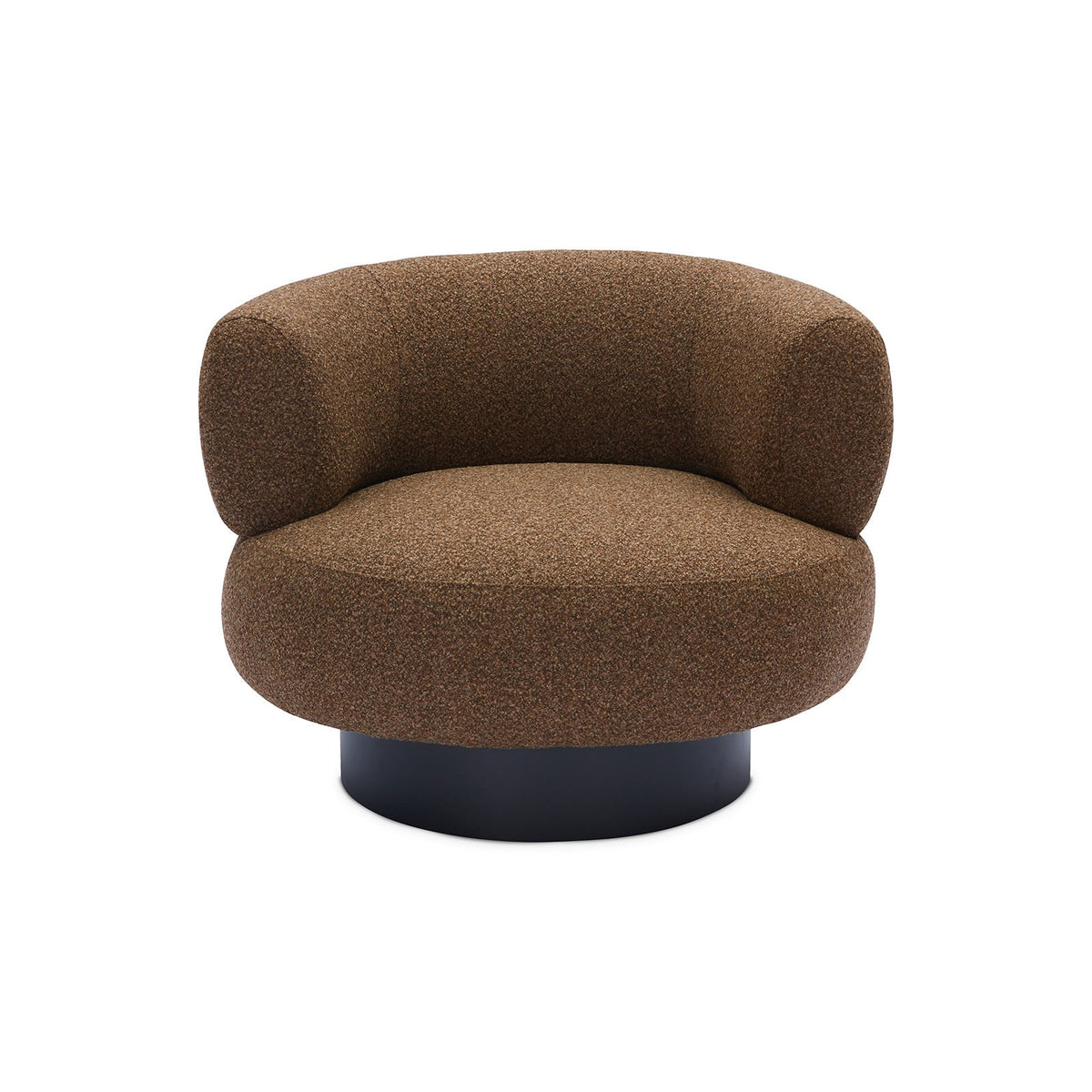 Redeo Swivel Occasional Chair - Capella Fennel Seed | Matt Black Metal (Crib 5)