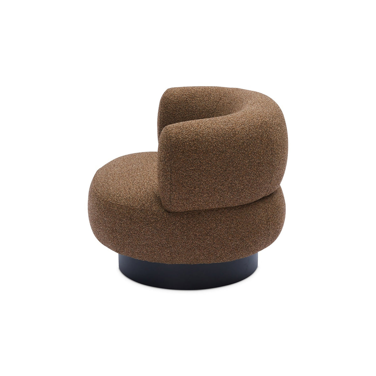 Redeo Swivel Occasional Chair - Capella Fennel Seed | Matt Black Metal (Crib 5)