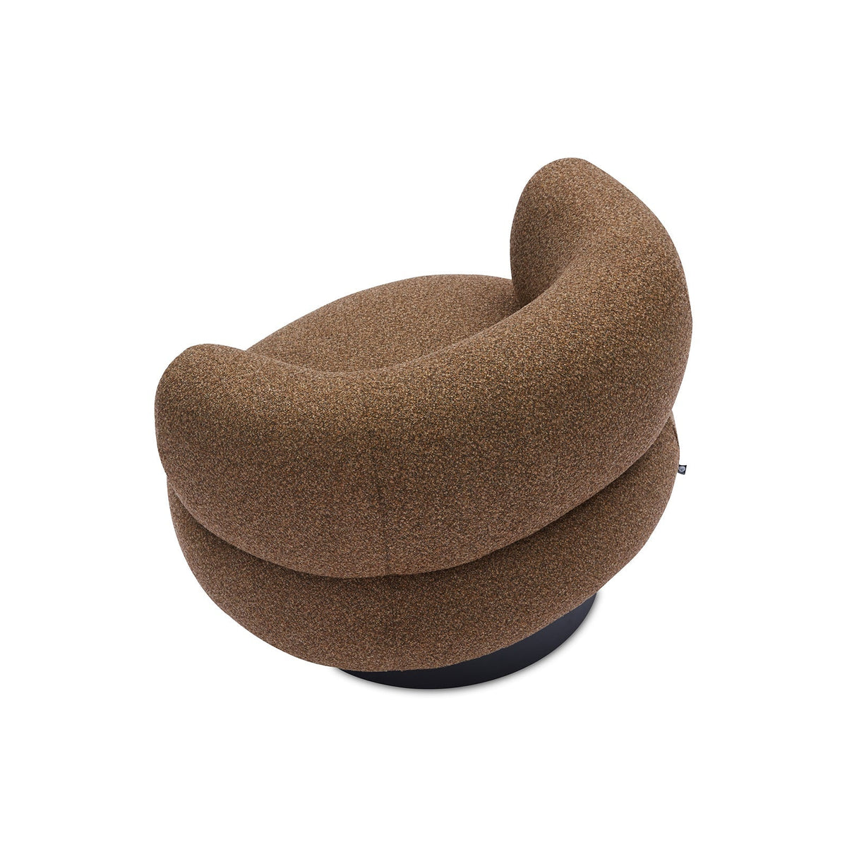 Redeo Swivel Occasional Chair - Capella Fennel Seed | Matt Black Metal (Crib 5)