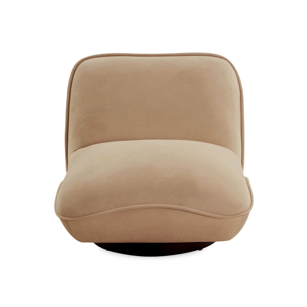 Algar Swivel (Crib 5) Occasional Chair - Hopper Desert and Matt Black Metal
