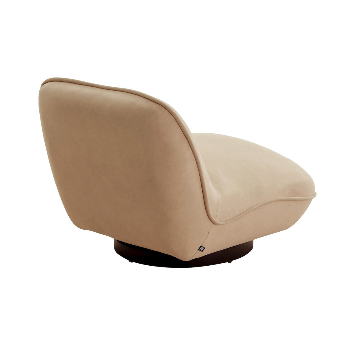 Algar Swivel (Crib 5) Occasional Chair - Hopper Desert and Matt Black Metal