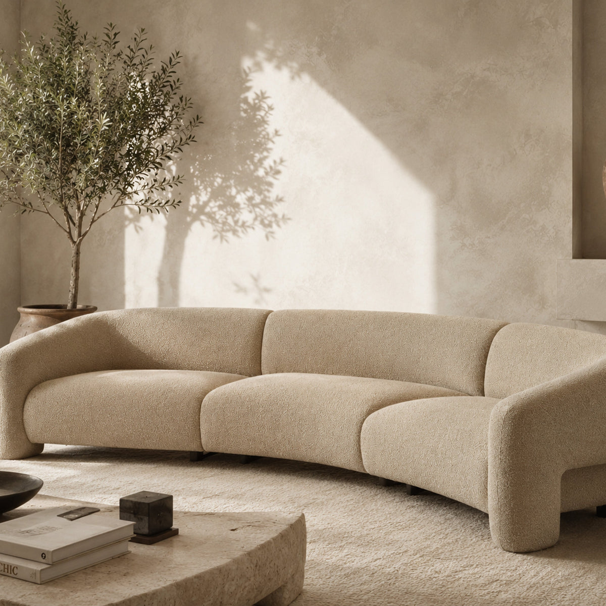 Erin Modular Sofa Left - Capela Sand/ Black