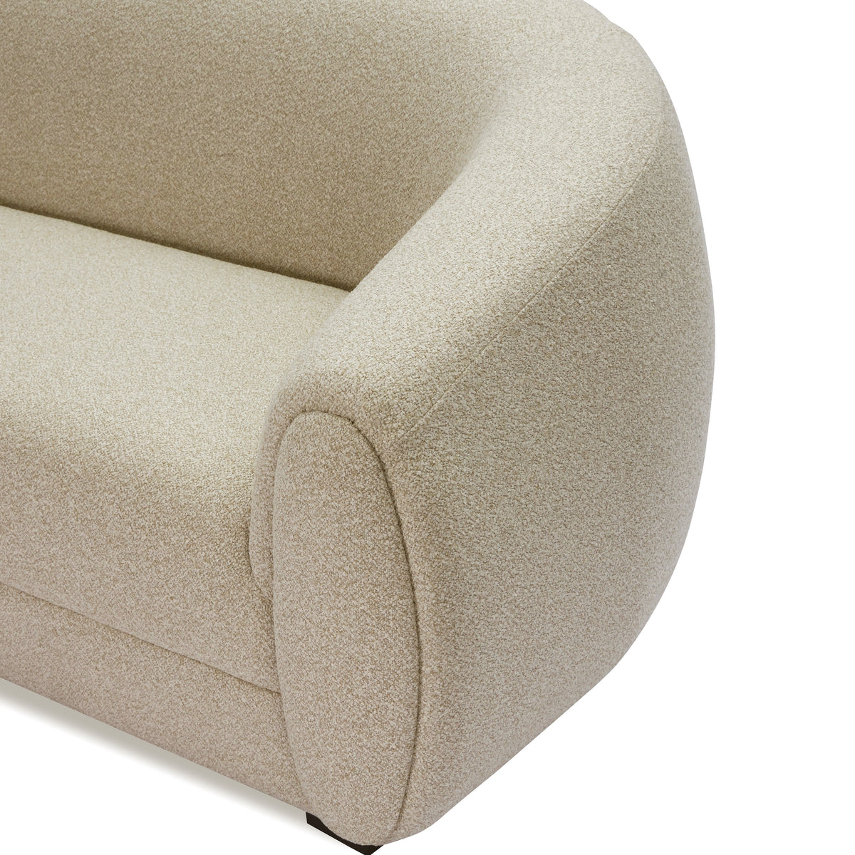 Voltaire Sofa - Capella Sand | Dark Brown Solid Wood (Crib 5)