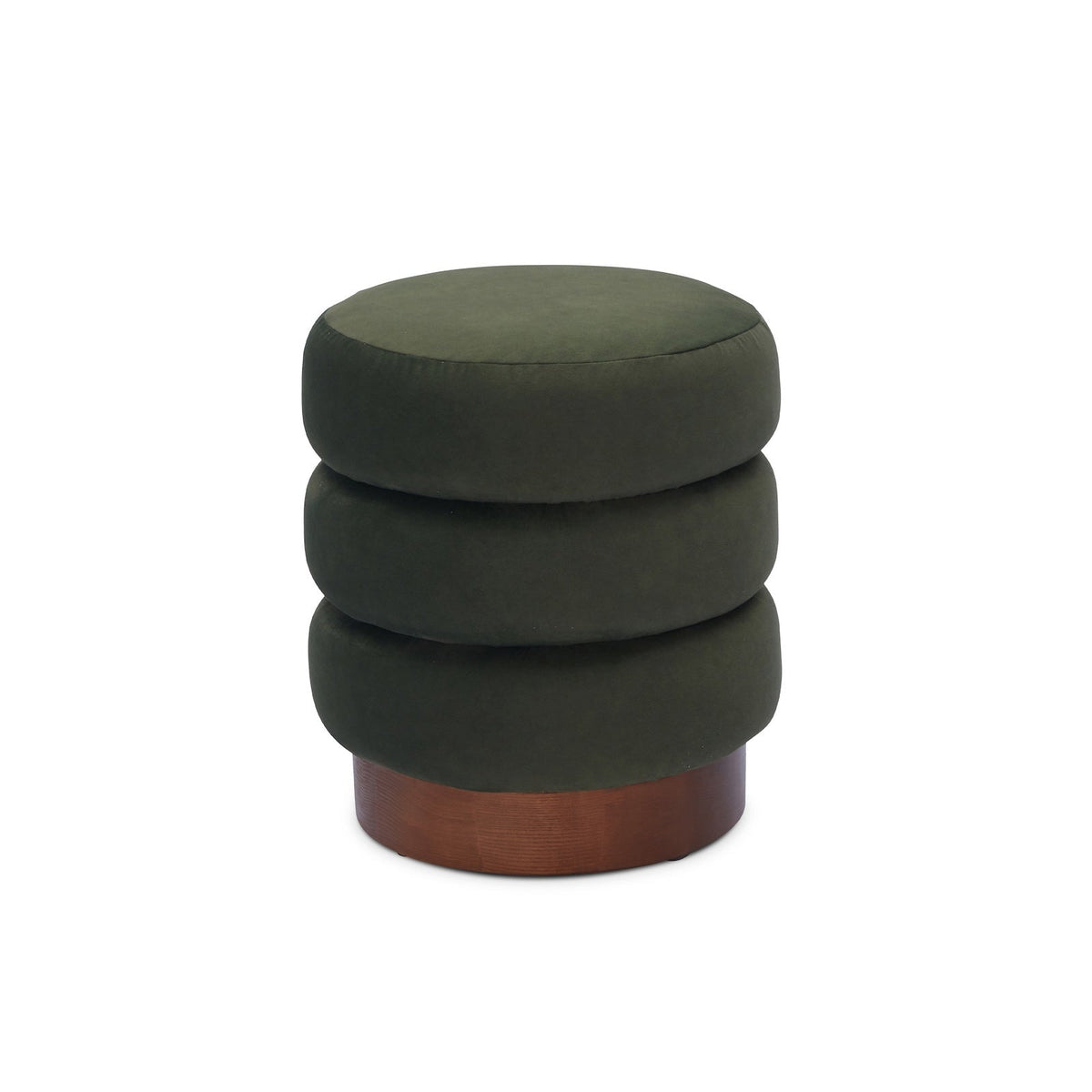 Trace Footstool - Hopper Moss | Mid Brown Oak Sold Wood (Crib 5)