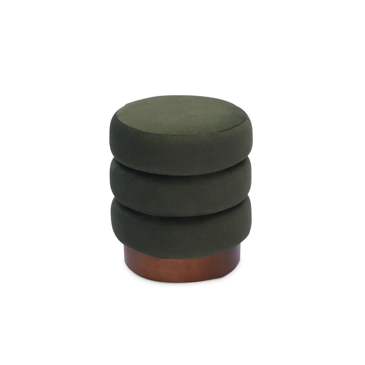 Trace Footstool - Hopper Moss | Mid Brown Oak Sold Wood (Crib 5)