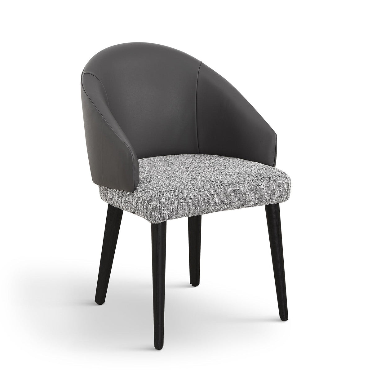 Agadir Dining Chair (Crib 5) - Kelpa Taupe/Vegan Grey Leather