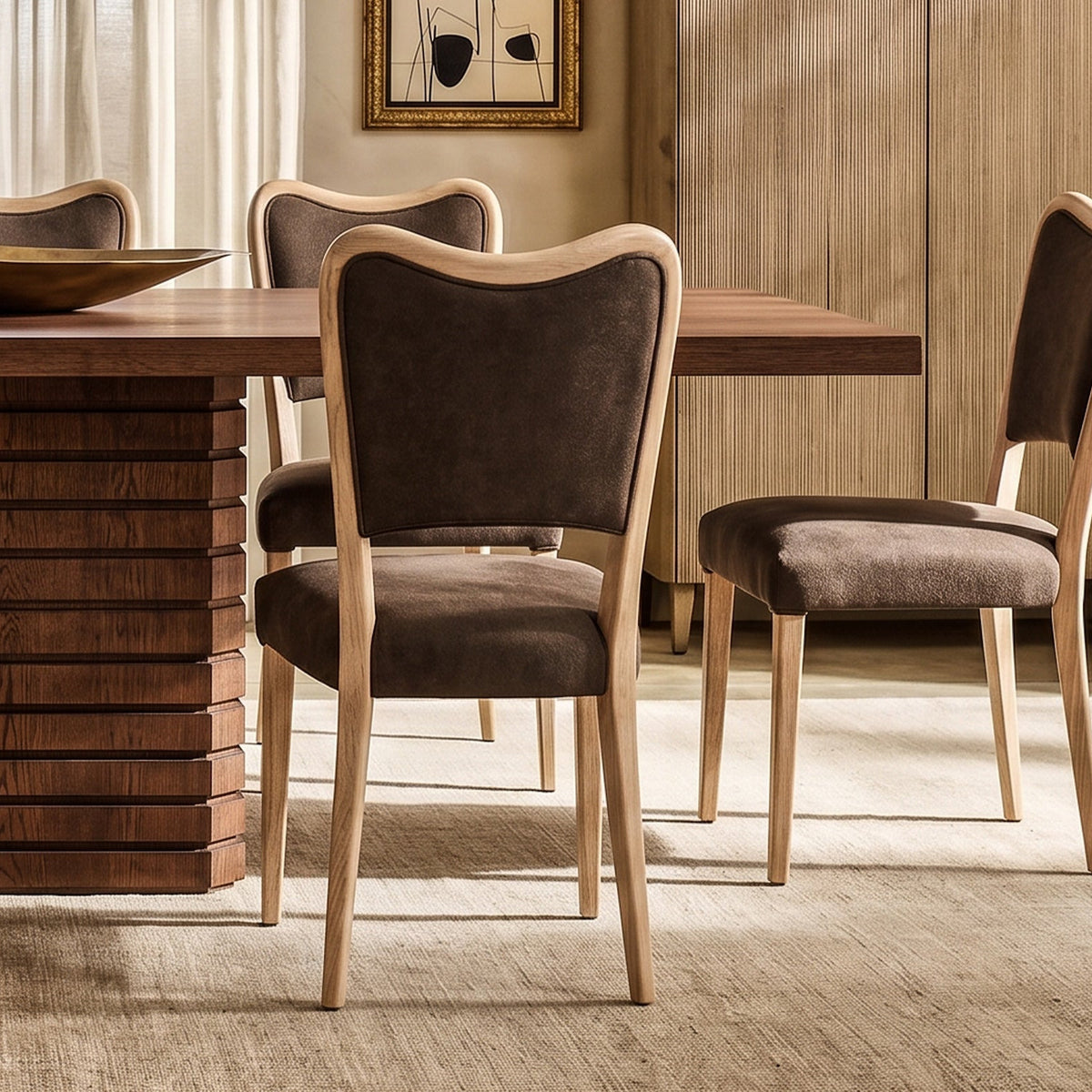 Adelaide Dining Chair - (Crib 5) Hopper Terra & Brushed Natural Wood