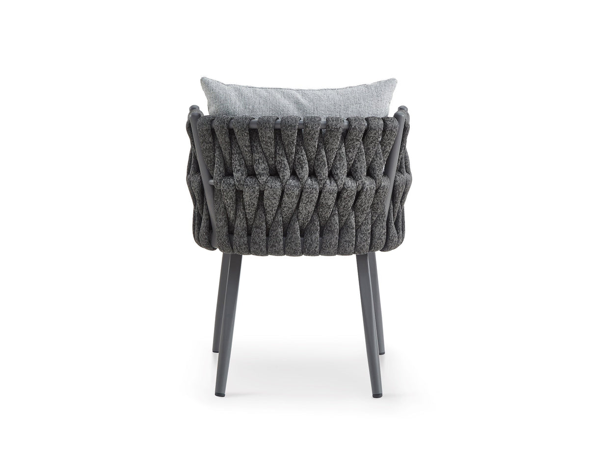 Charly Outdoor Dining Chair - (Crib 5) Hunter Stone and Charcoal Grey