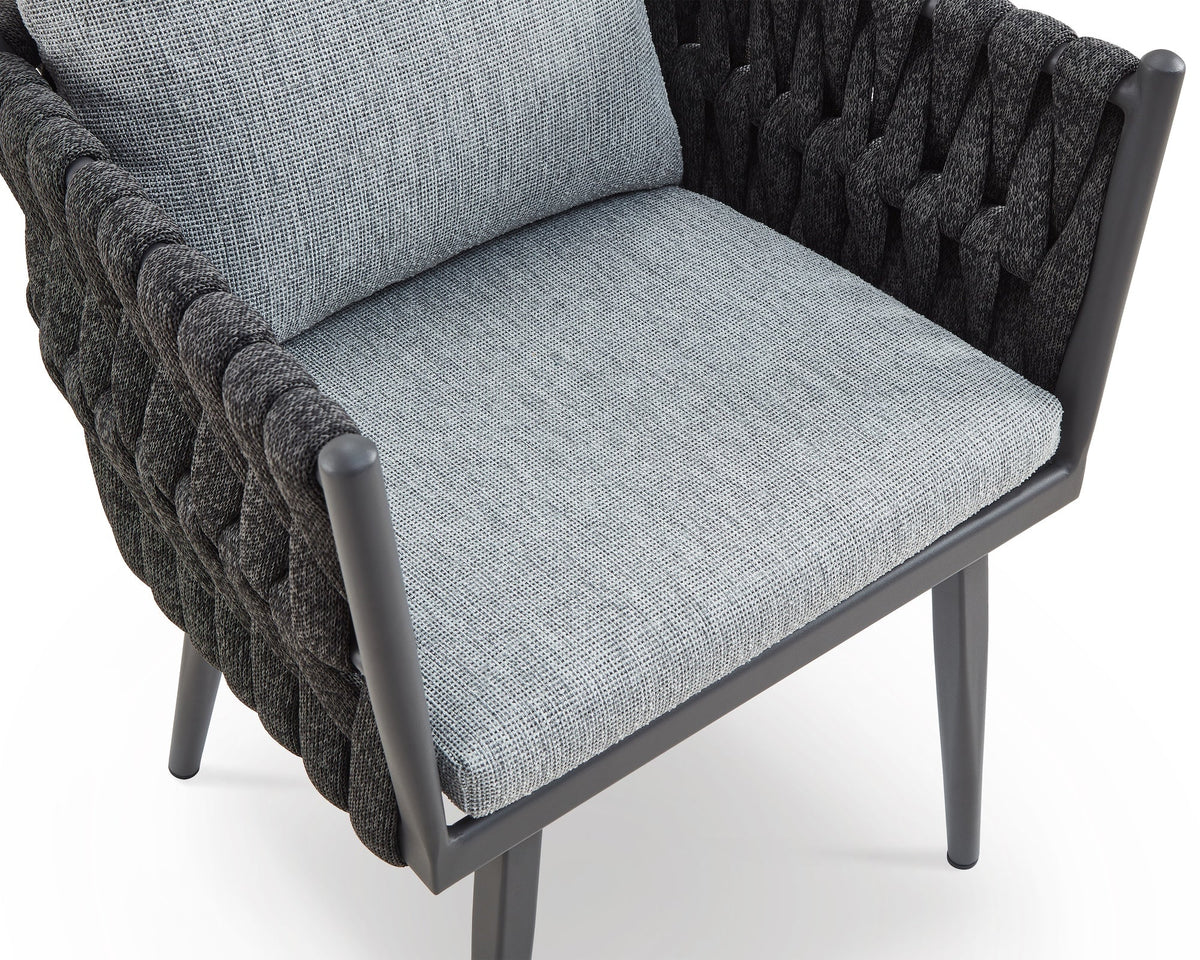 Charly Outdoor Dining Chair - (Crib 5) Hunter Stone and Charcoal Grey