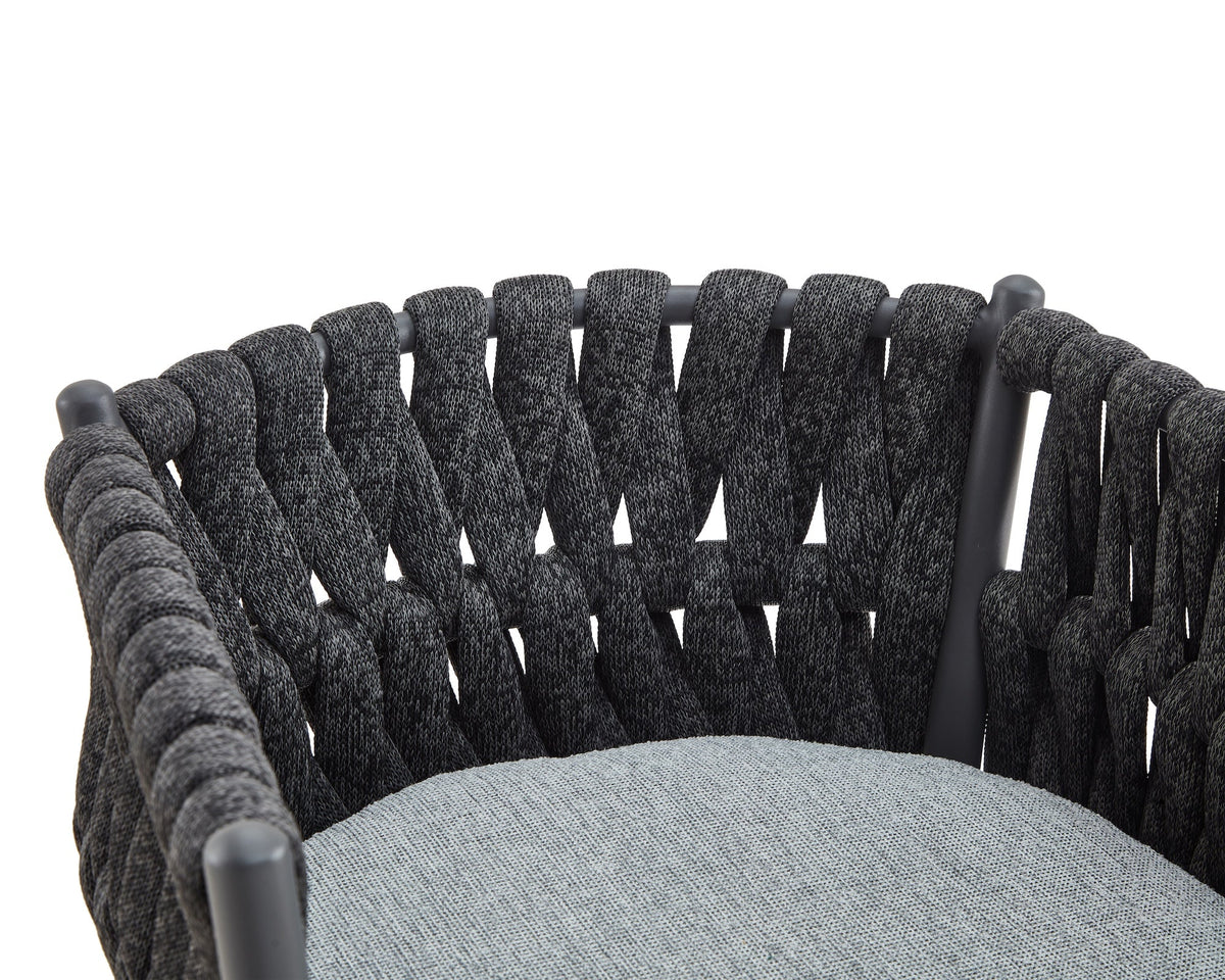 Charly Outdoor Dining Chair - (Crib 5) Hunter Stone and Charcoal Grey