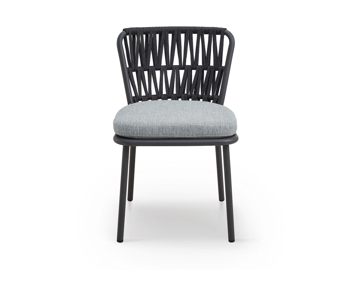 Ariana Outdoor Dining Chair (set of 2) - (Crib 5) Hunter Stone and Charcoal Grey