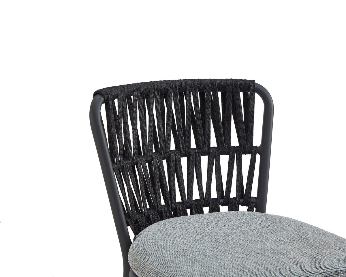 Ariana Outdoor Dining Chair (set of 2) - (Crib 5) Hunter Stone and Charcoal Grey