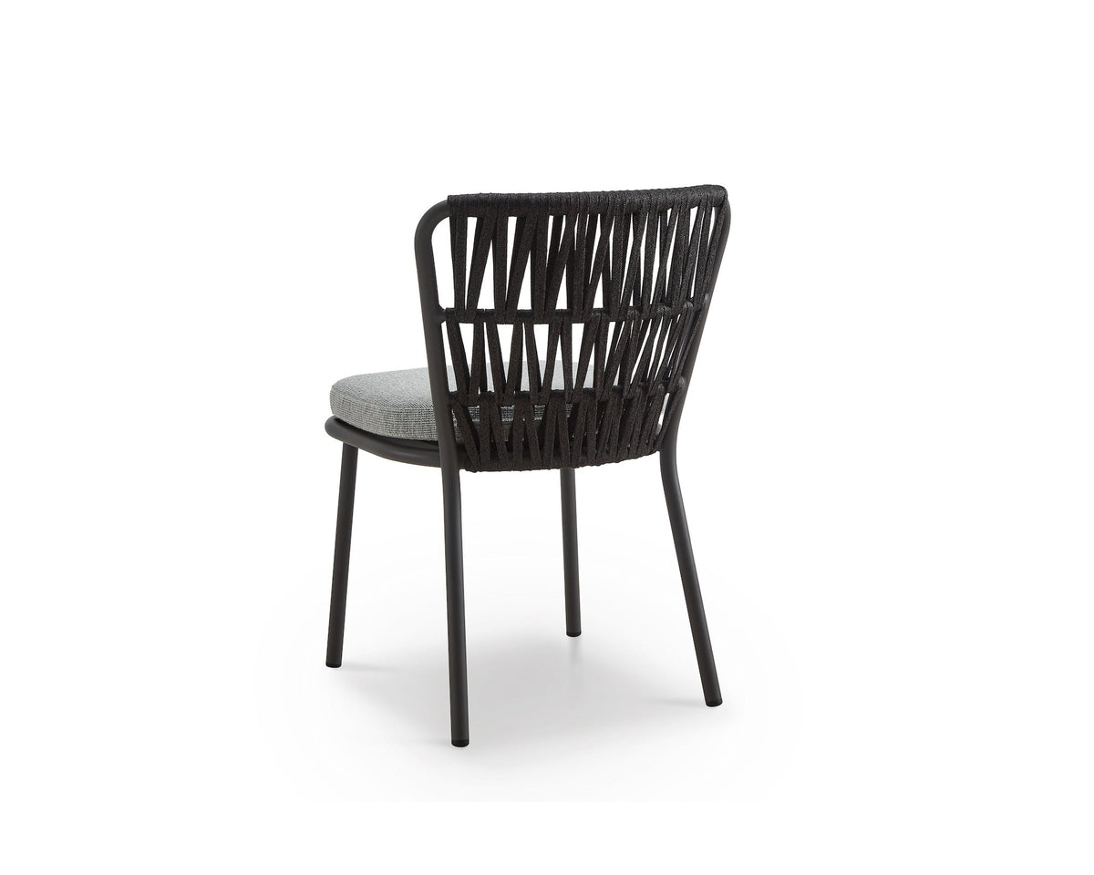 Ariana Outdoor Dining Chair (set of 2) - (Crib 5) Hunter Stone and Charcoal Grey
