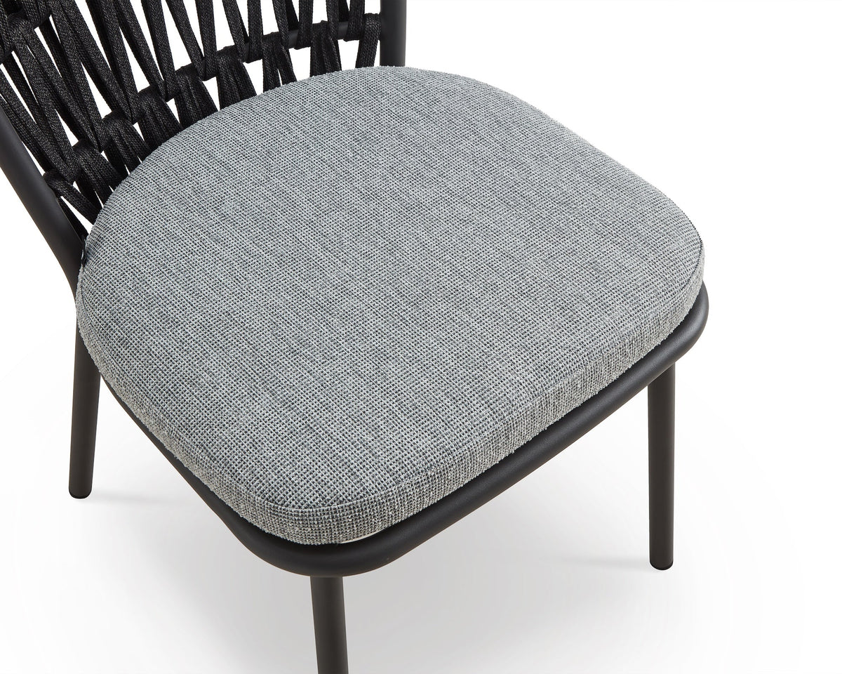 Ariana Outdoor Dining Chair (set of 2) - (Crib 5) Hunter Stone and Charcoal Grey