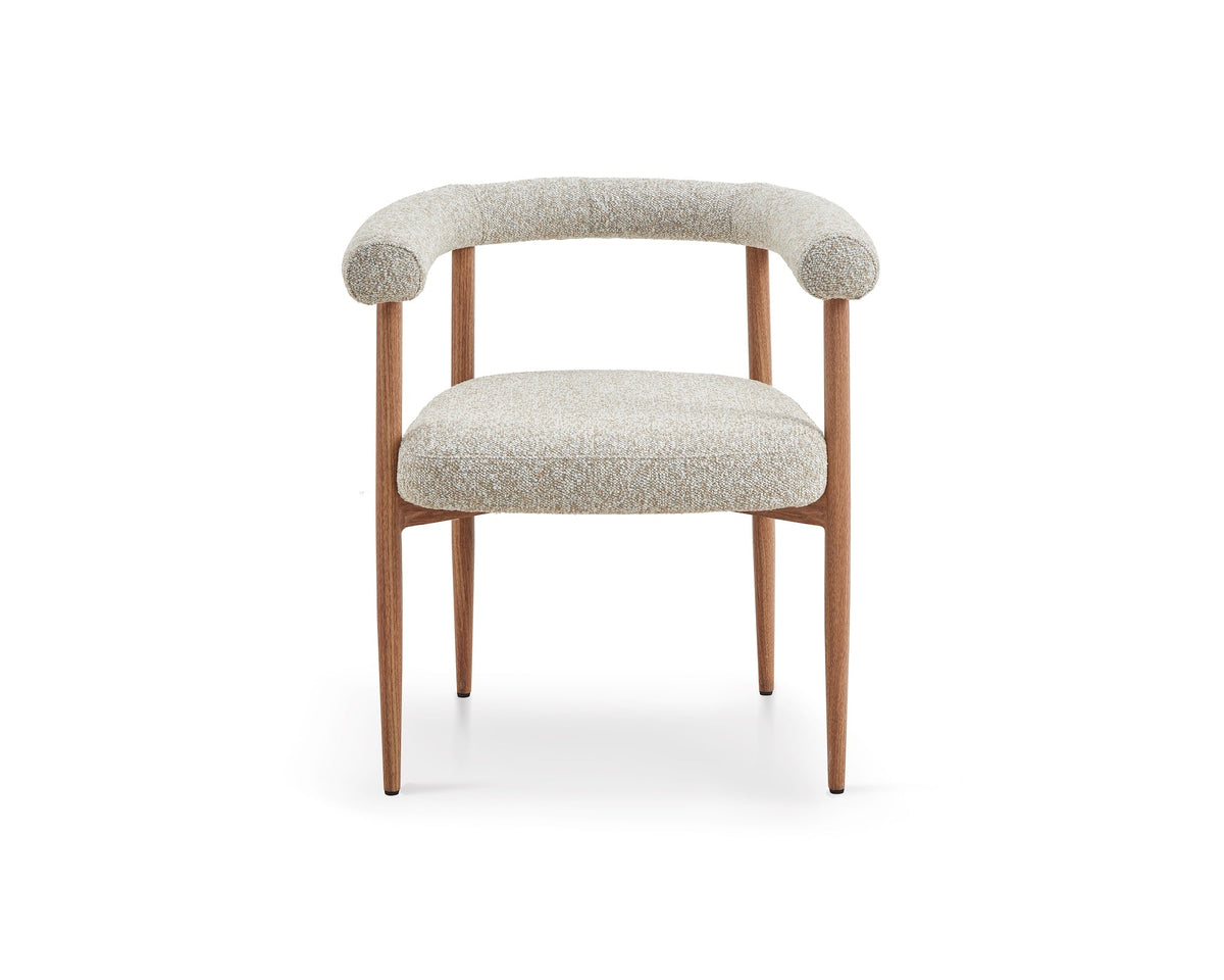Nantes Outdoor Dining Chair - (Crib 5) Lima Beige and Walnut