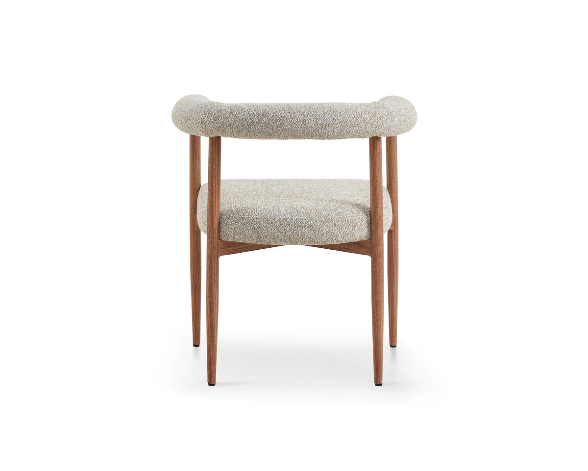 Nantes Outdoor Dining Chair - (Crib 5) Lima Beige and Walnut