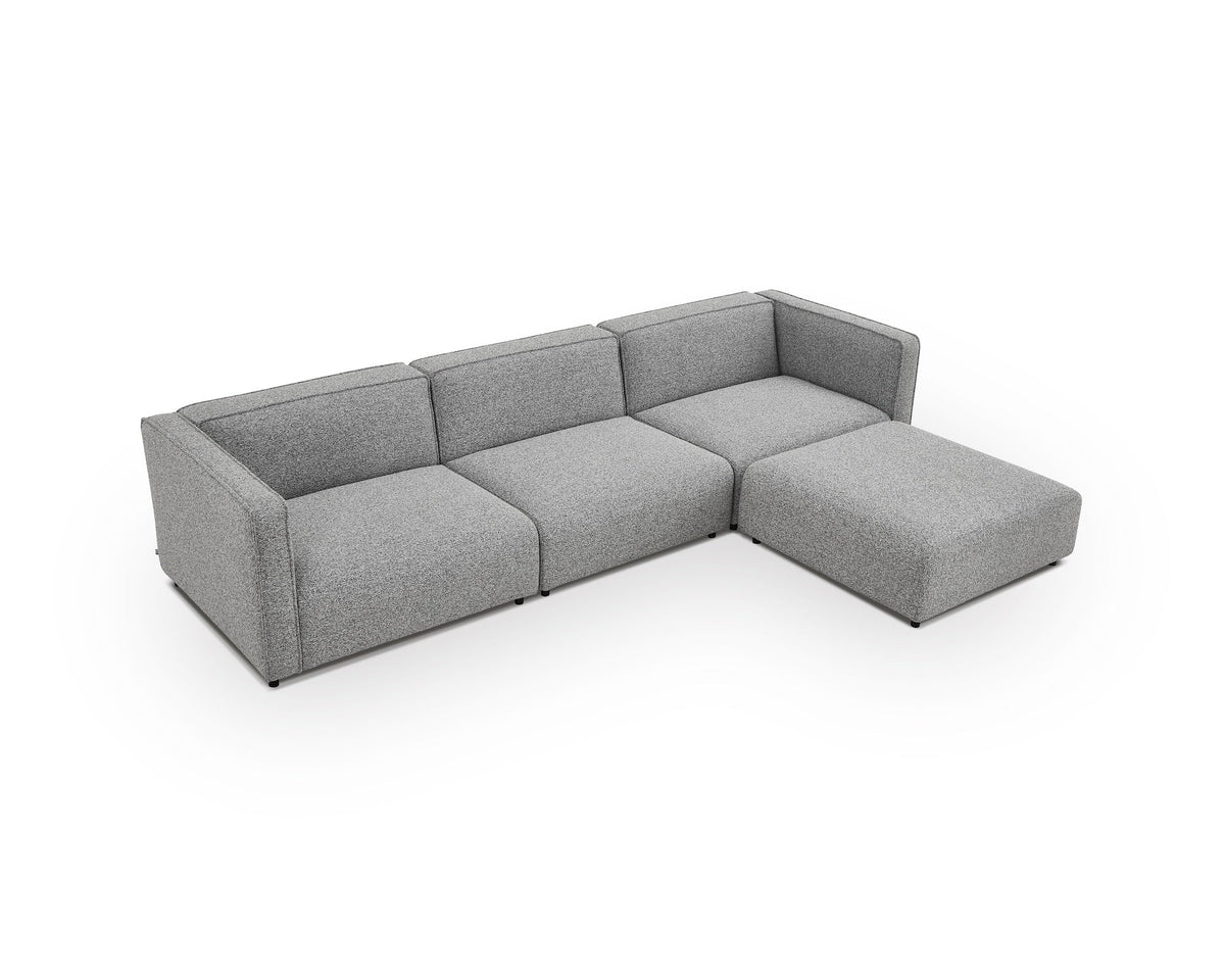Riviera Outdoor Modular Sofa - (Crib 5) Lima Grey and Deep Charcoal