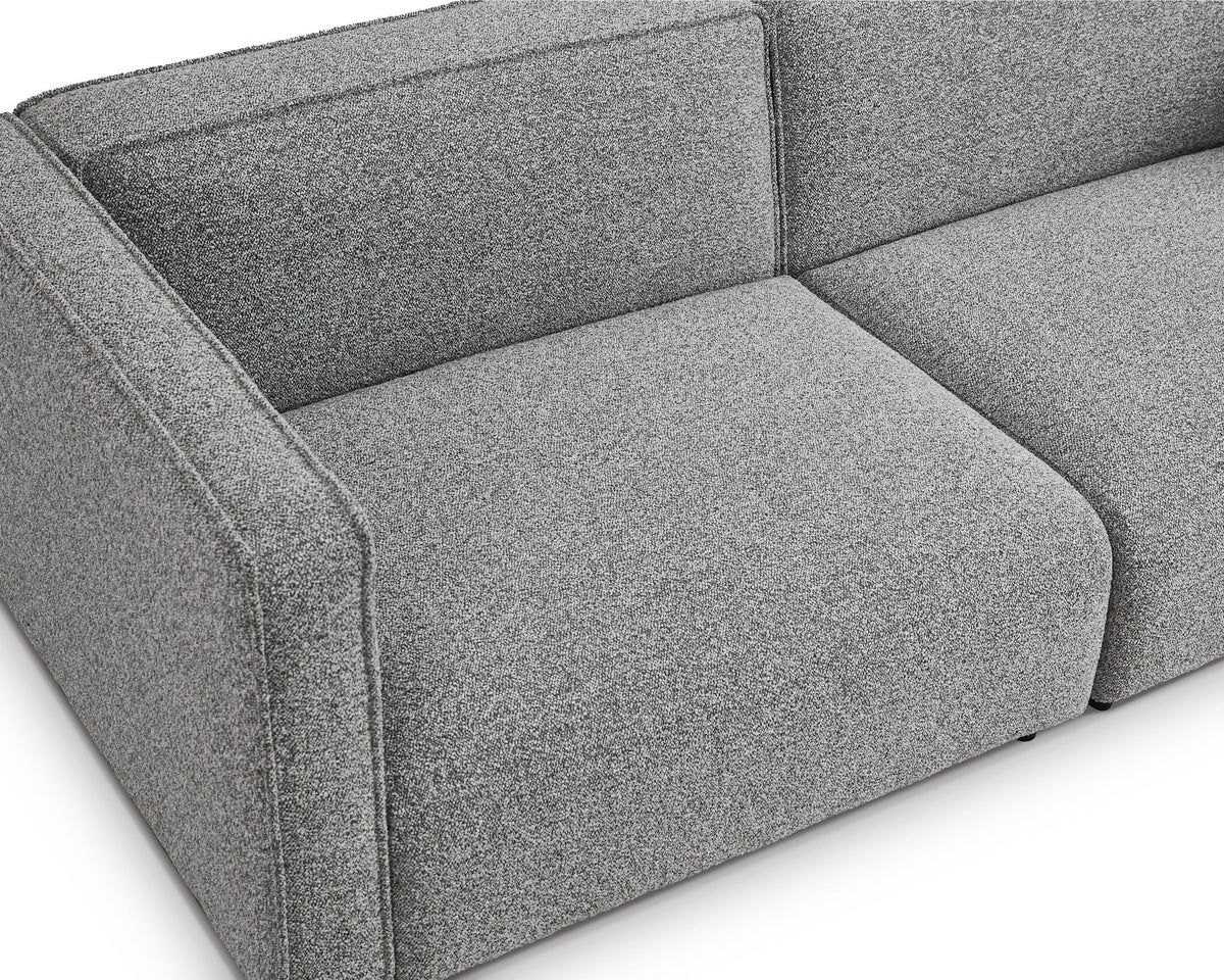 Riviera Outdoor Modular Sofa - (Crib 5) Lima Grey and Deep Charcoal