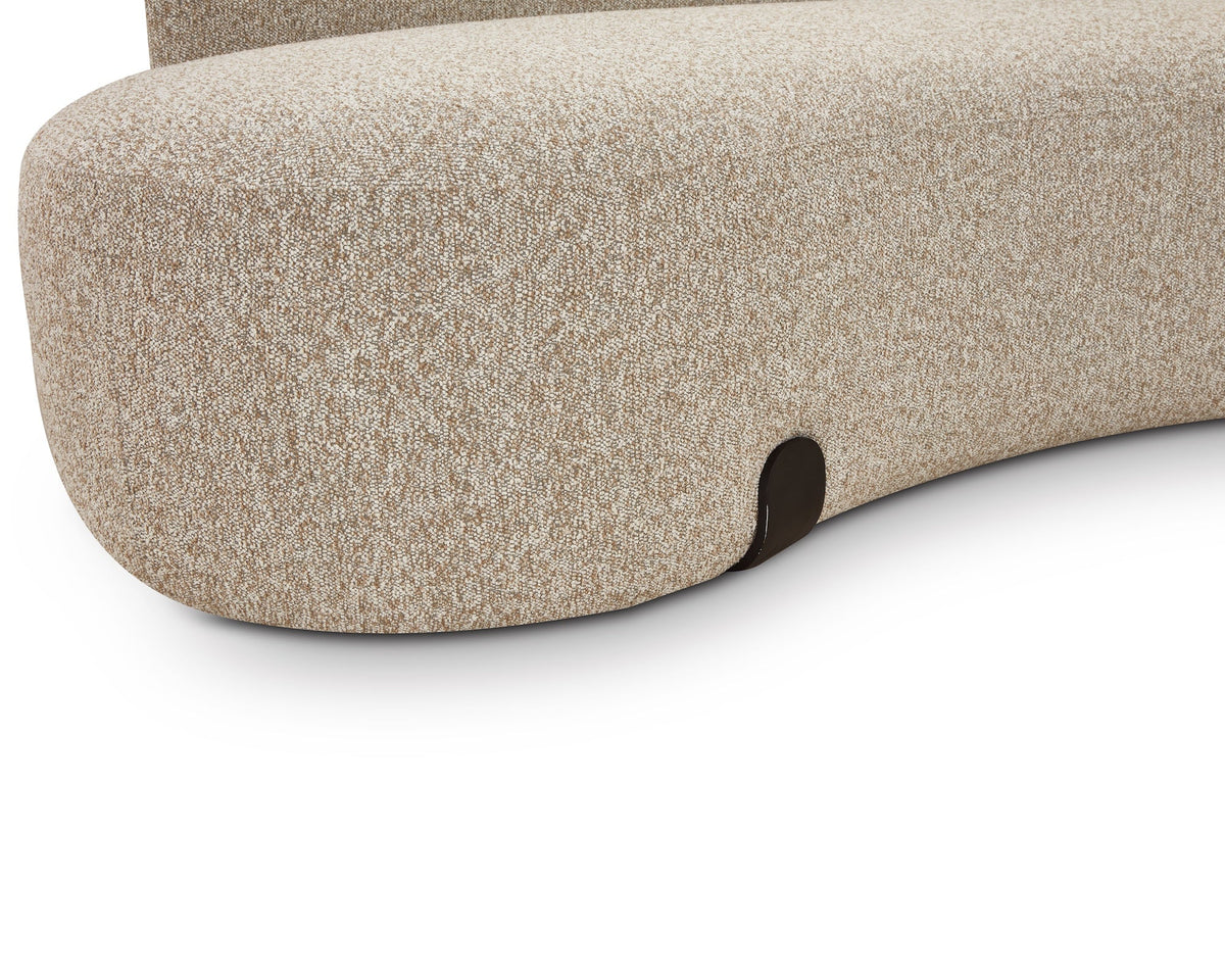 Capri Outdoor Modular Sofa - (Crib 5) Lima Beige and Deep Charcoal