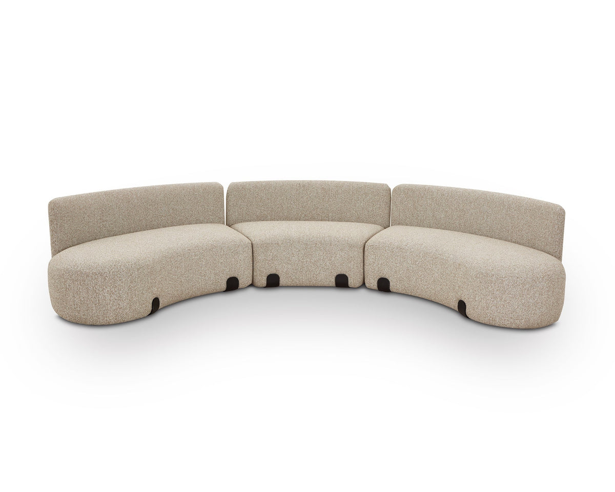 Capri Outdoor Modular Sofa - (Crib 5) Lima Beige and Deep Charcoal