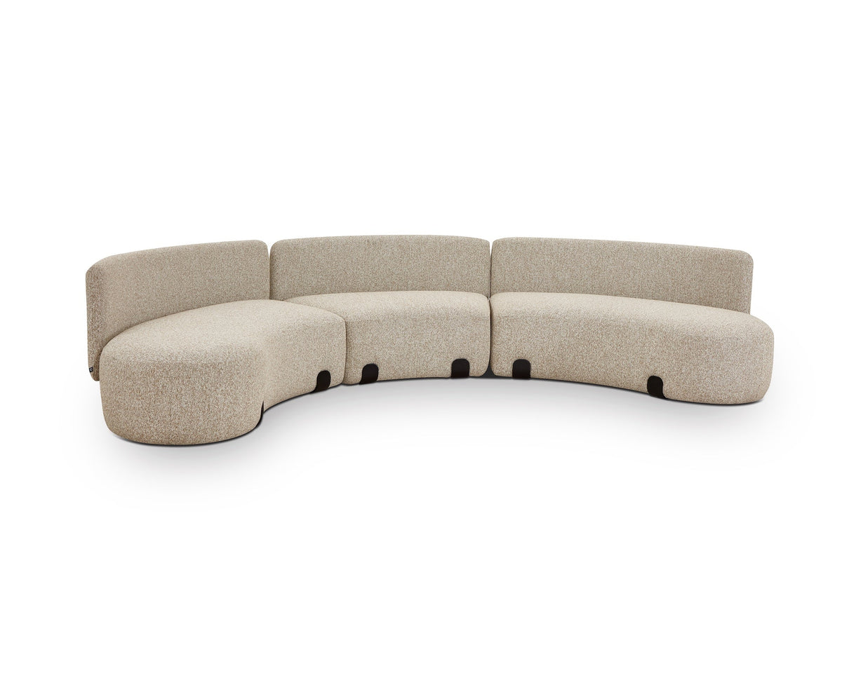 Capri Outdoor Modular Sofa - (Crib 5) Lima Beige and Deep Charcoal