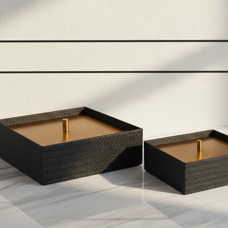 Desmalter Small Box - Black/Gold