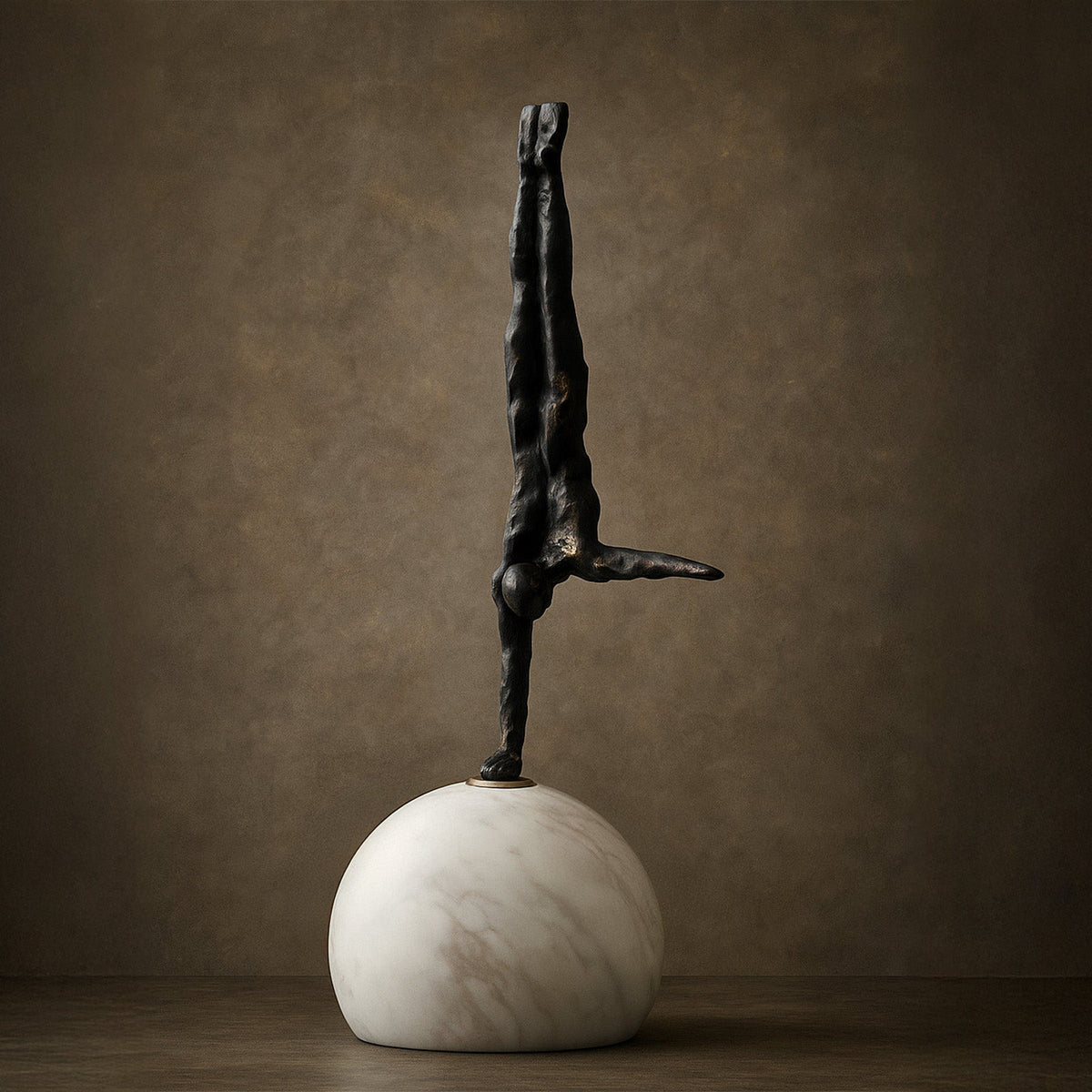 Handstand Sculpture - Dark Bronze Iron