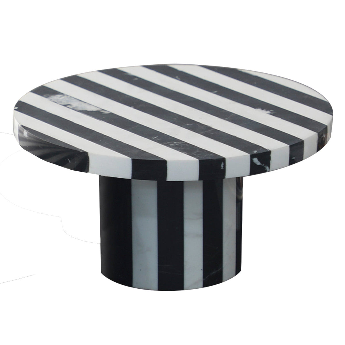 Monochrome Tray Medium - Black and White Marble