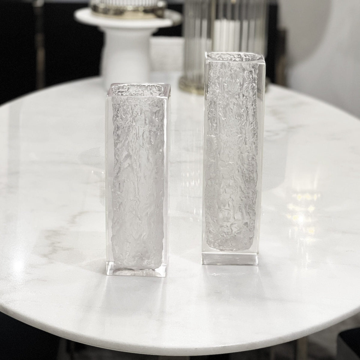 Moore Large Vase - Clear Resin