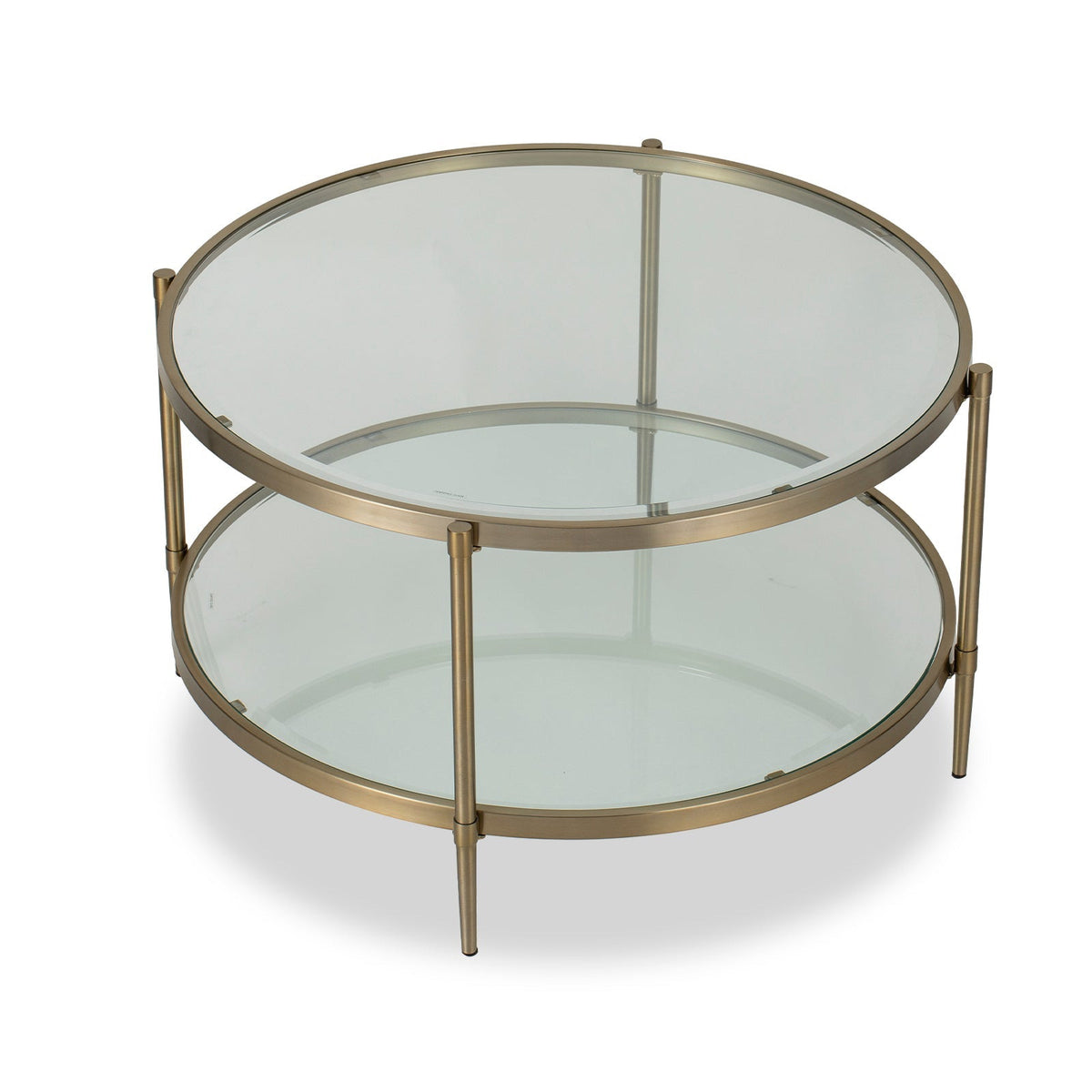 Adlon Coffee Table - Brushed Brass/Clear Glass