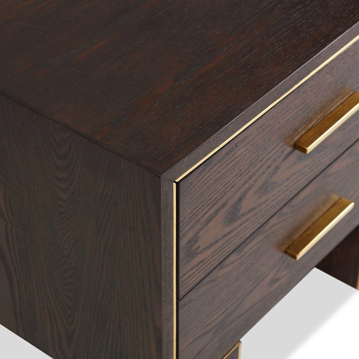 Tigur Bedside Table - Dark Brown
