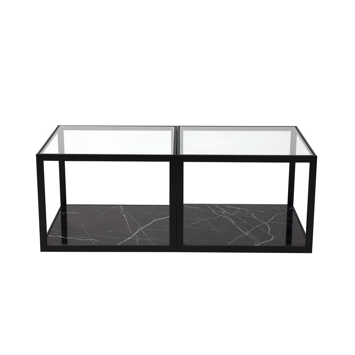 Tamon Coffee Table (set of 2) - Black Marble