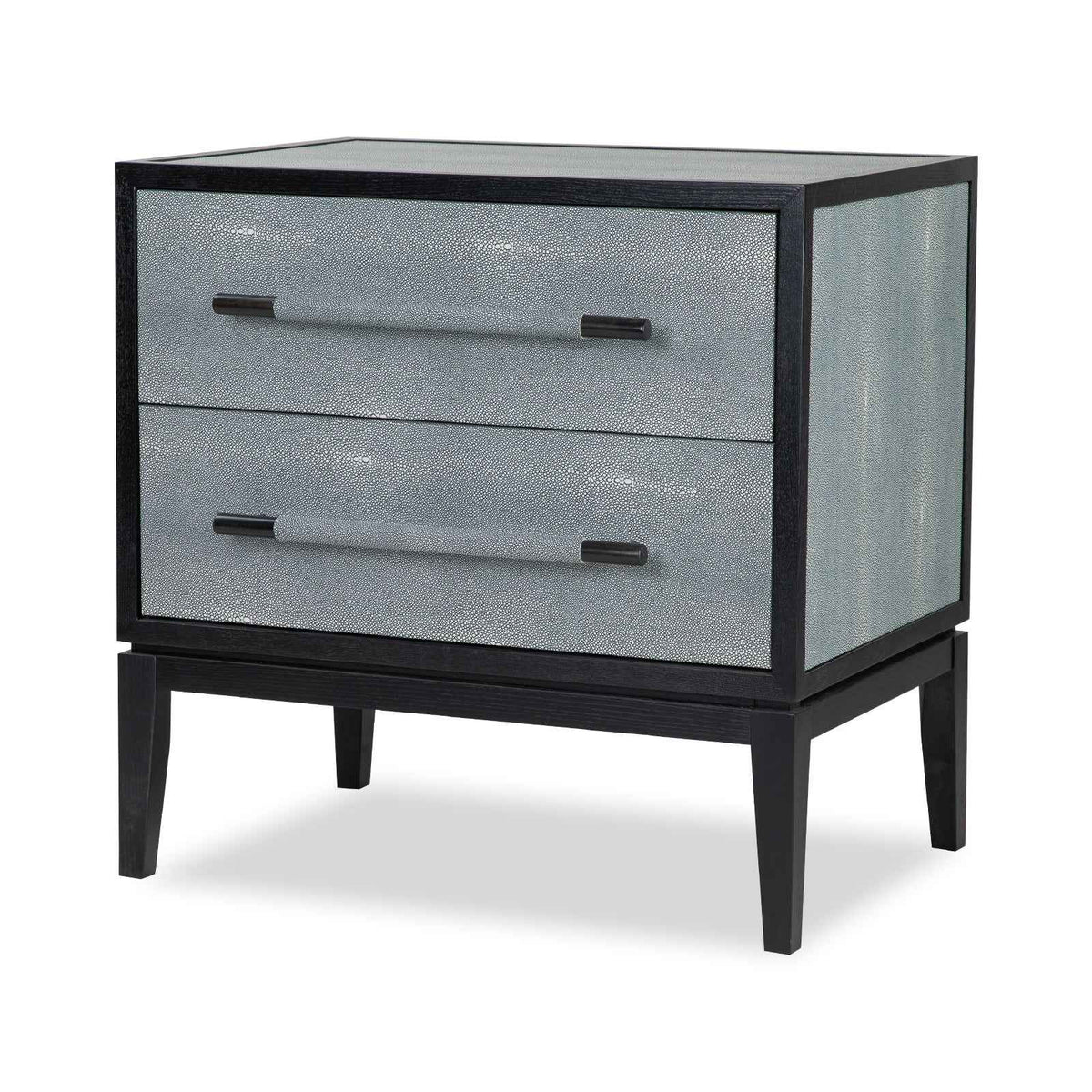 Bologna Bedside Table - Grey Leather Look