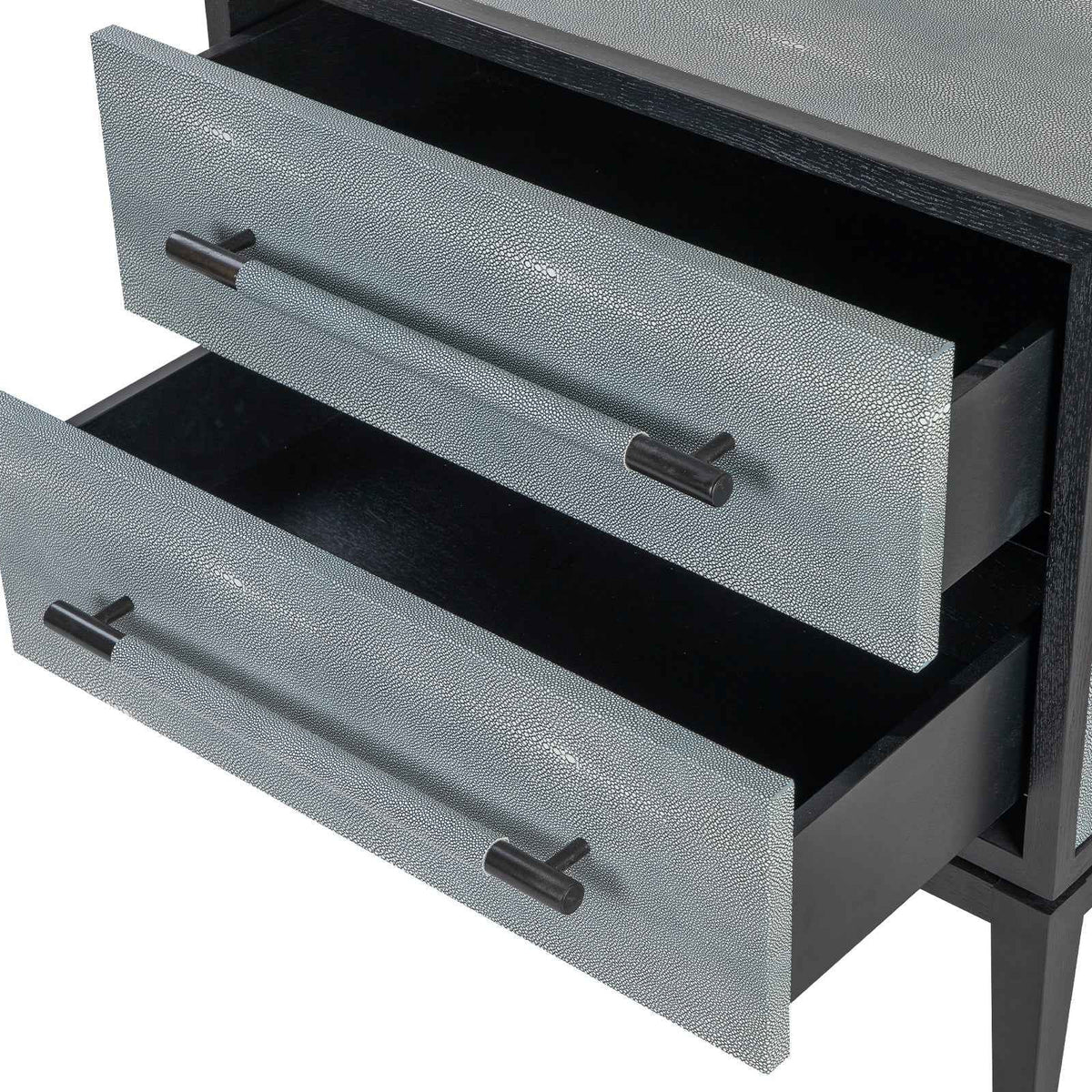 Bologna Bedside Table - Grey Leather Look