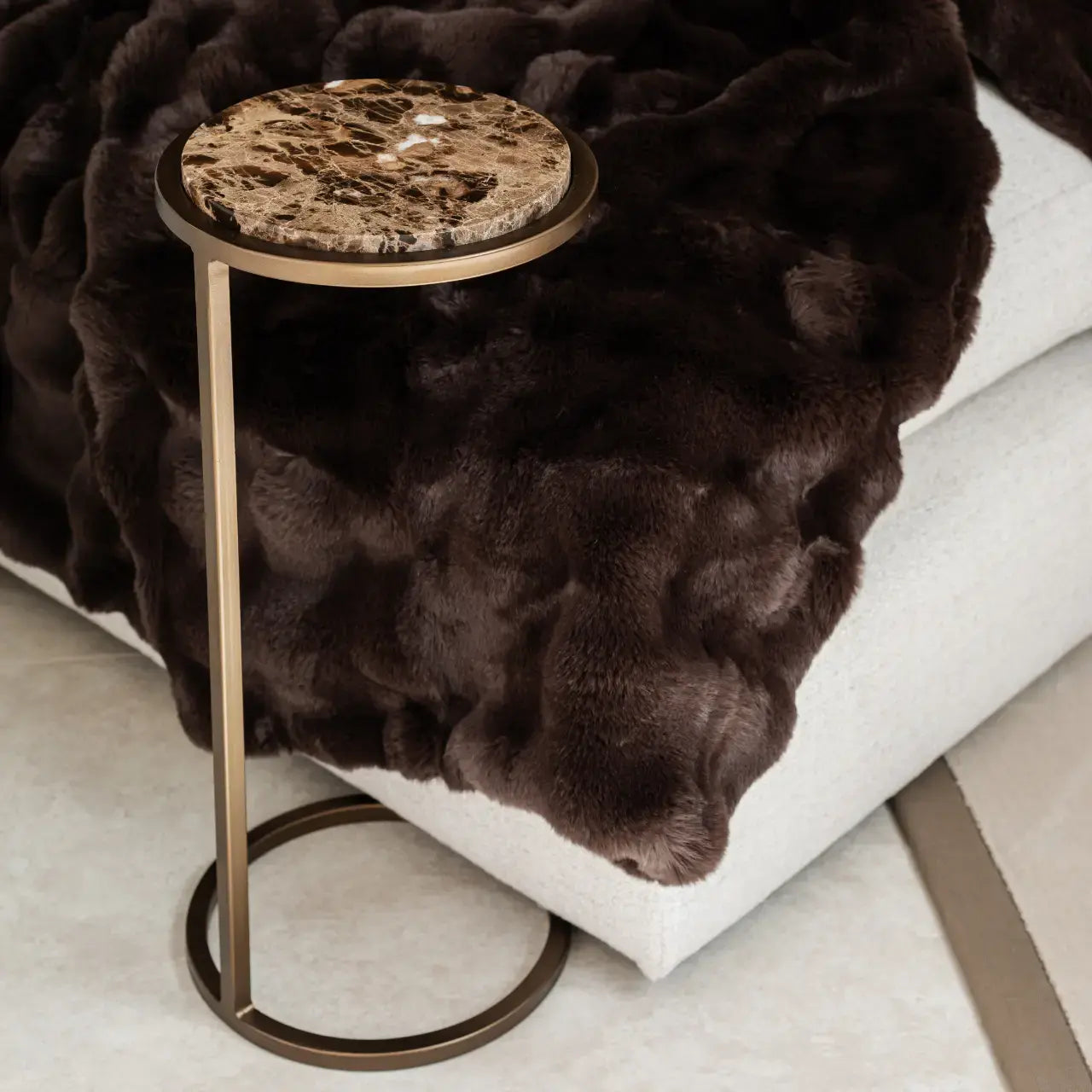 Raffles Throw Chocolate Brown 150x200cm