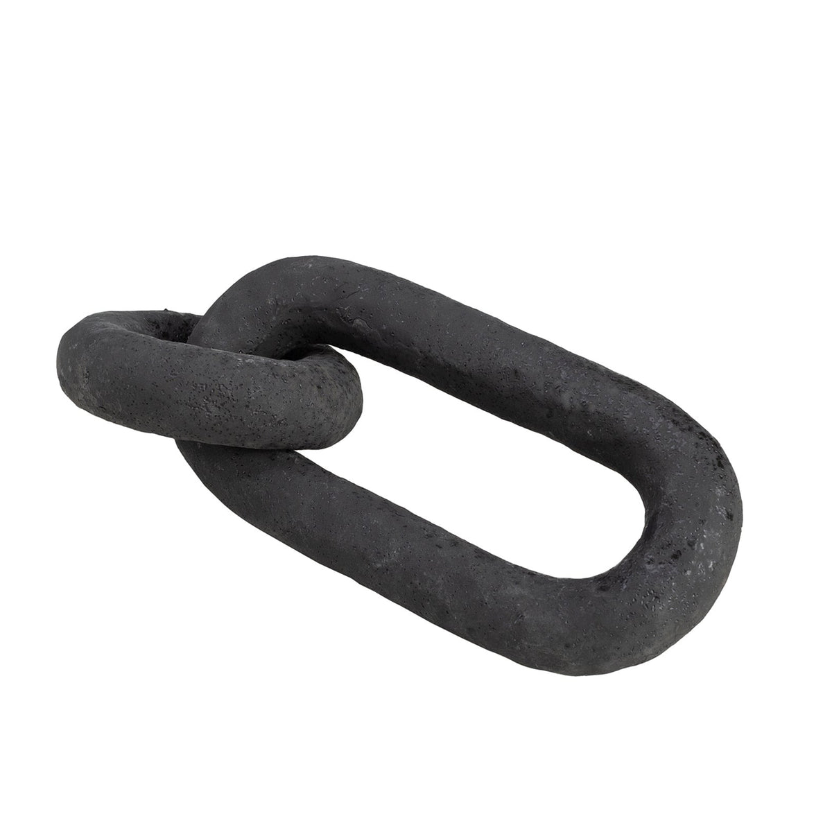 Link I Sculpture - Black Ceramic