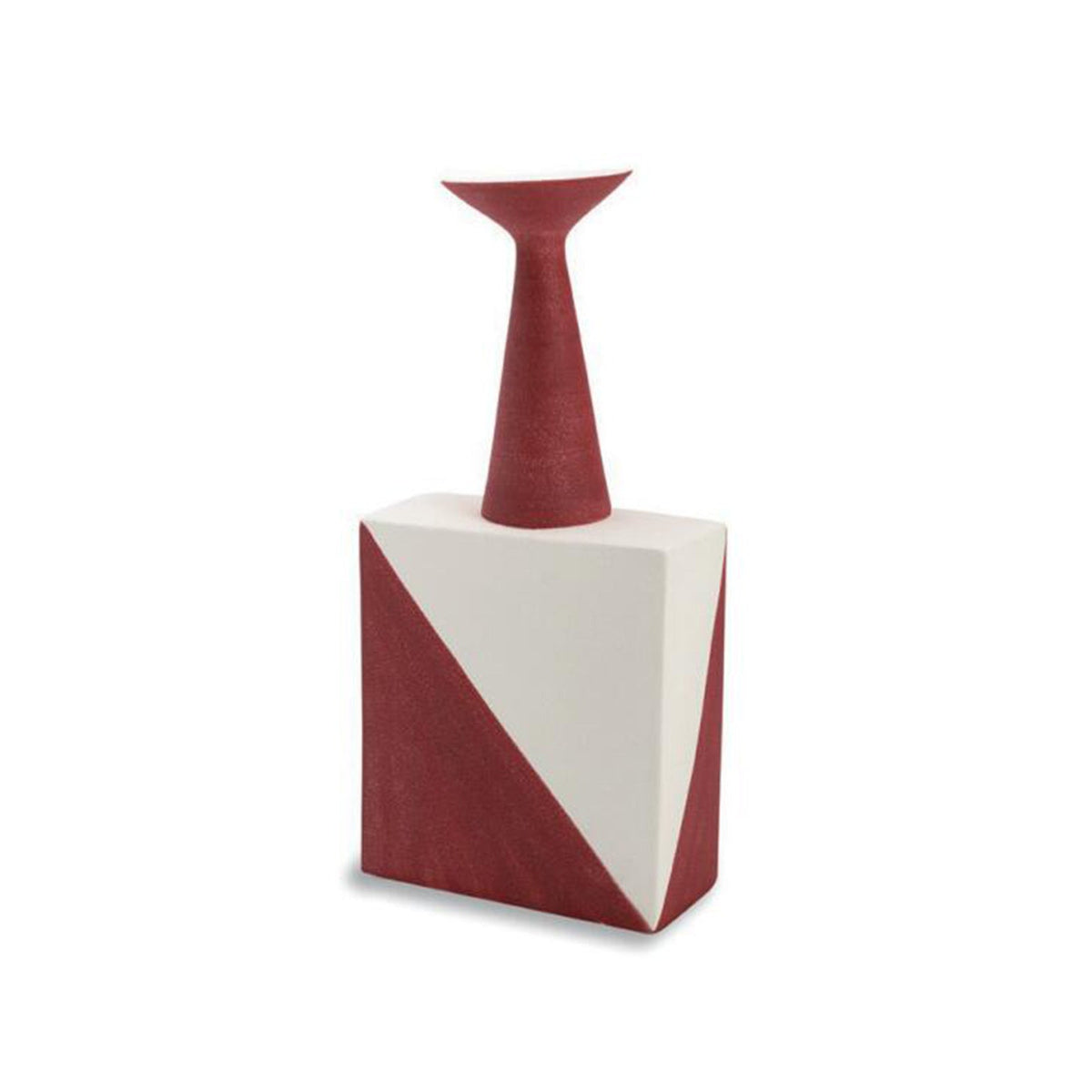 Pica Vase I - Red and White Glazed Ceramic