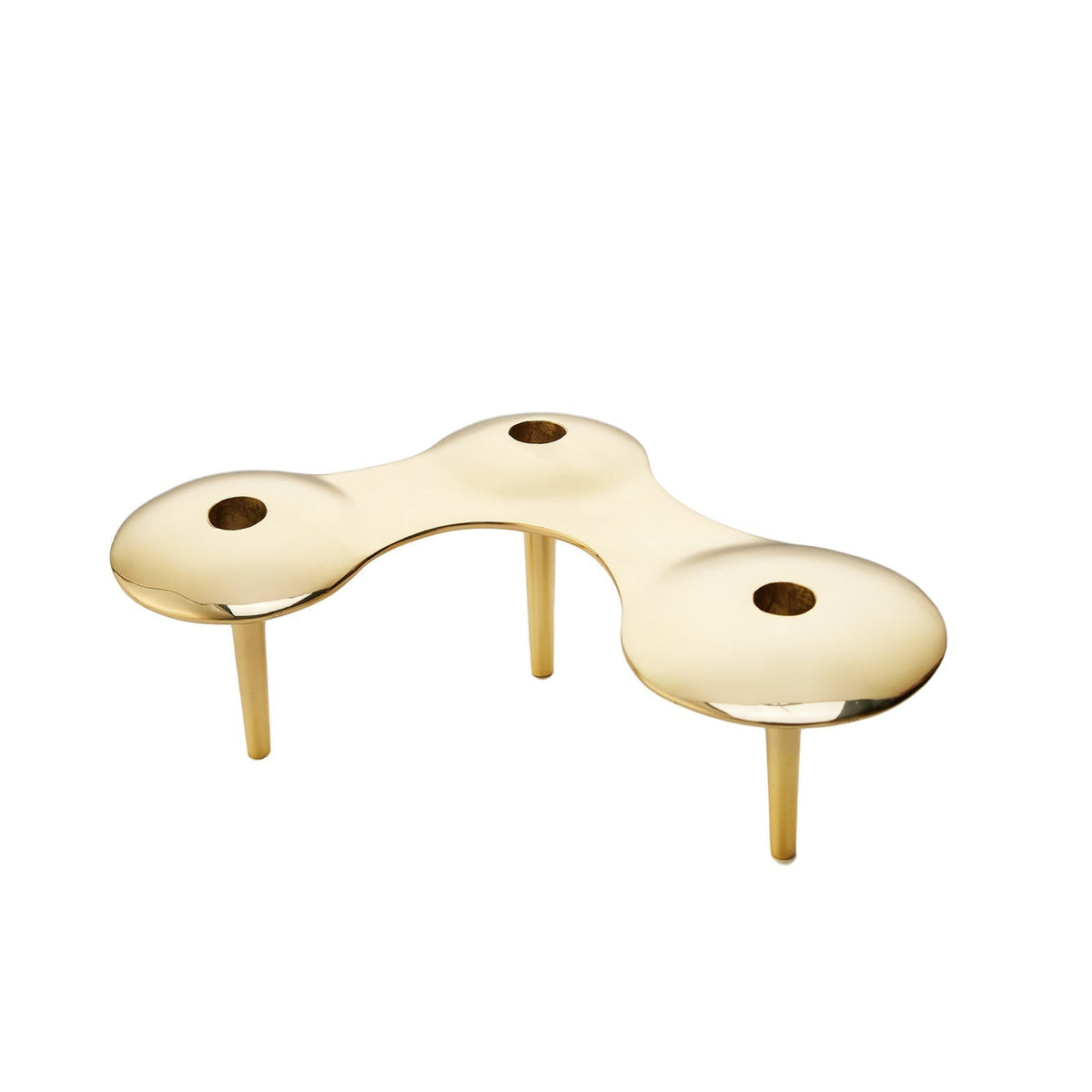 Gold Pools Candle Holder - Polished Brass