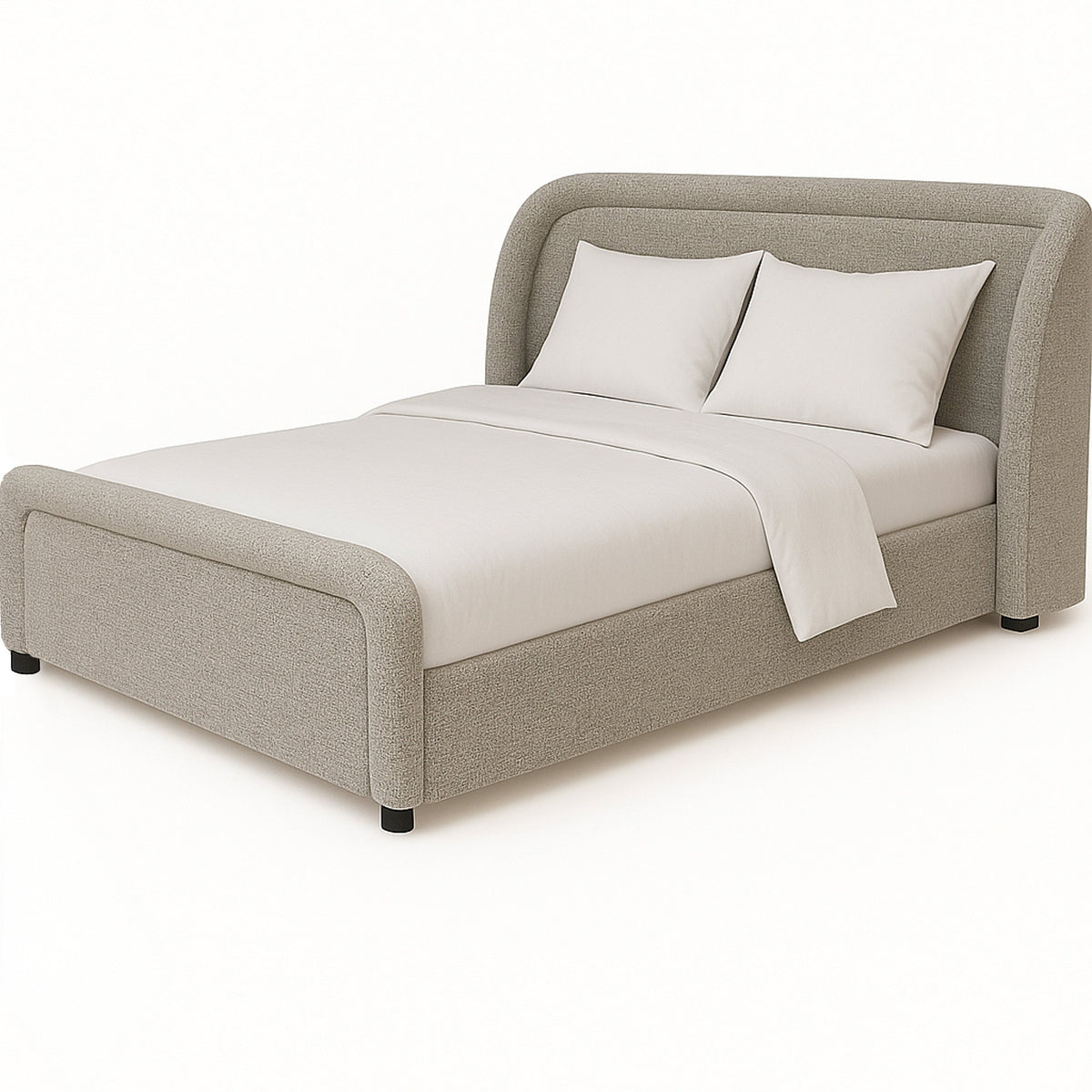 Calais King Size Bed - Colmer Silver Grain