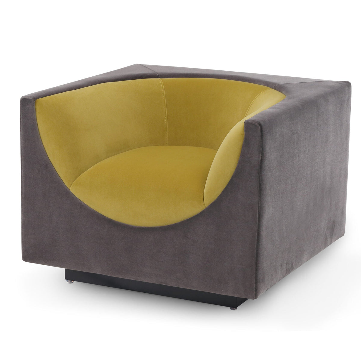 Era Occasional Chair - Kaster Slate & Mustard Velvet