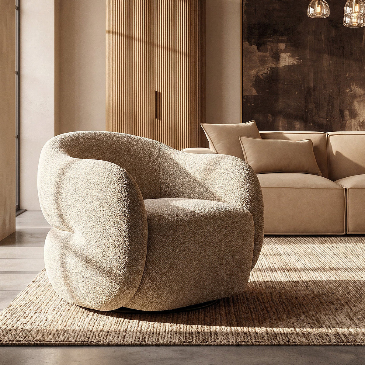 Elba Occasional Swivel Chair - Capella Sand