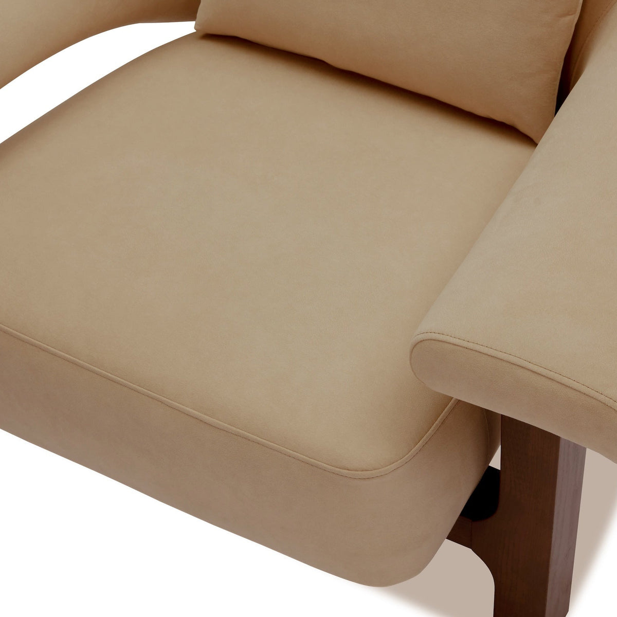 Riviera Occasional Chair - Hopper Desert | Dark Brown Solid Wood