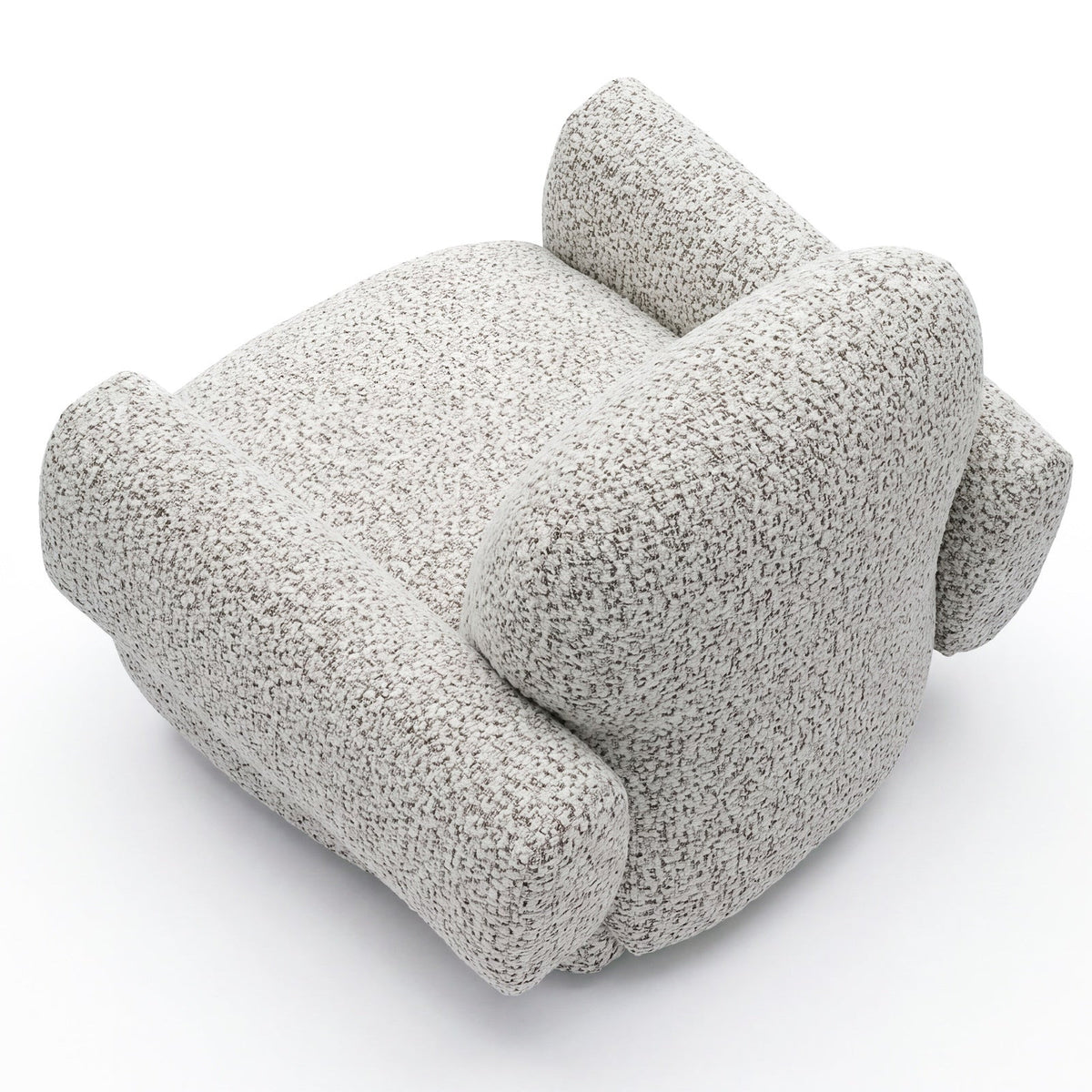 Bolton Swivel Occasional Chair - Ripley Grav | Matt Black Metal