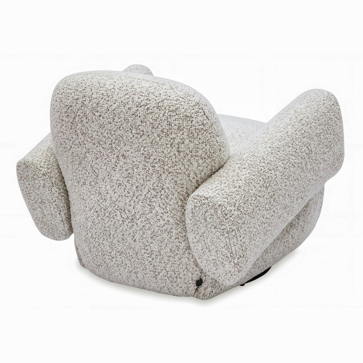 Bolton Swivel Occasional Chair - Ripley Grav | Matt Black Metal