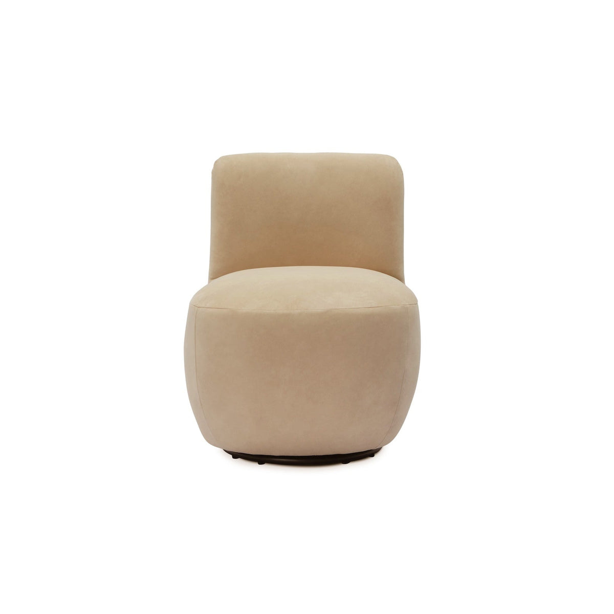 Hopper Swivel Occasional Chair - Hopper Desert | Matt Black Metal
