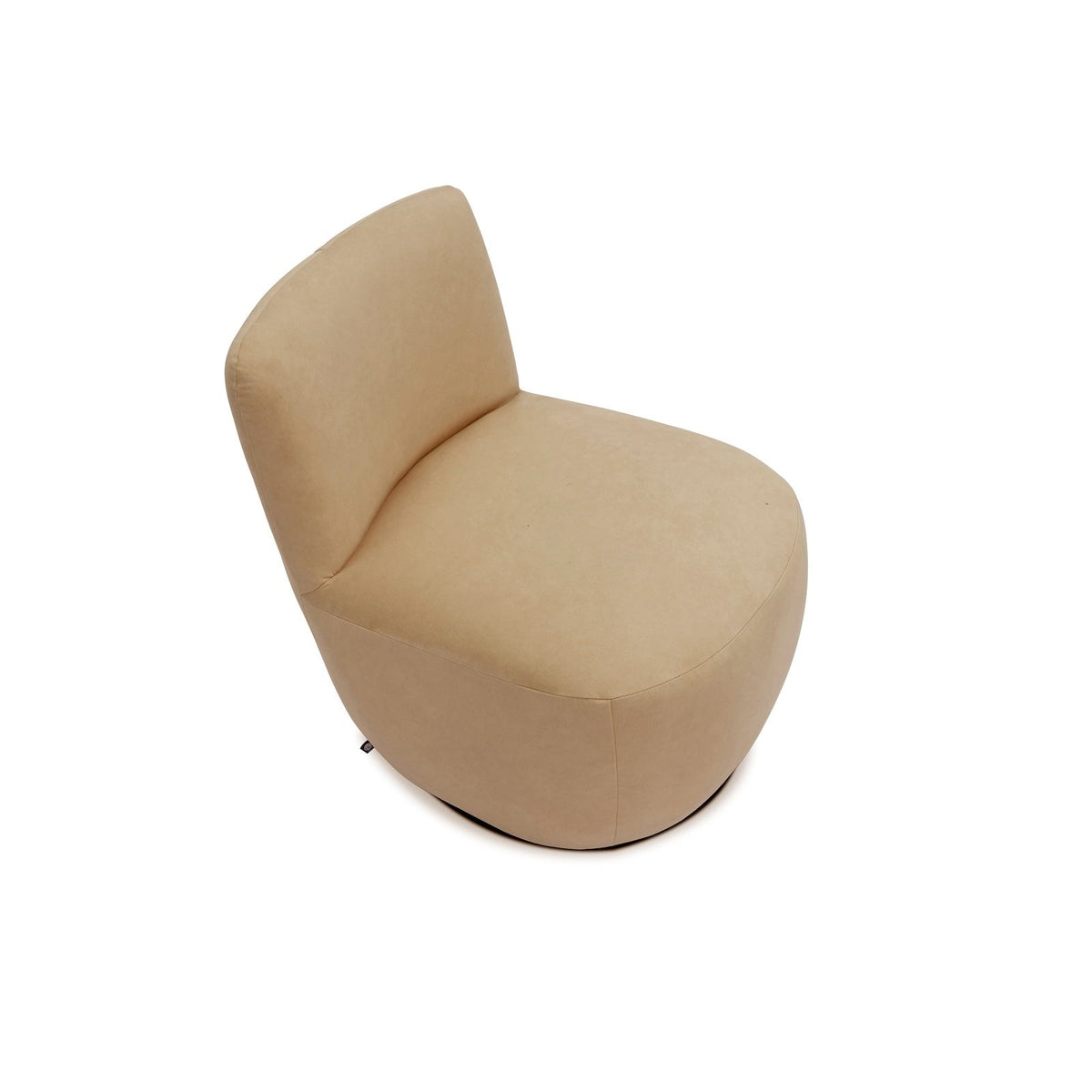 Hopper Swivel Occasional Chair - Hopper Desert | Matt Black Metal